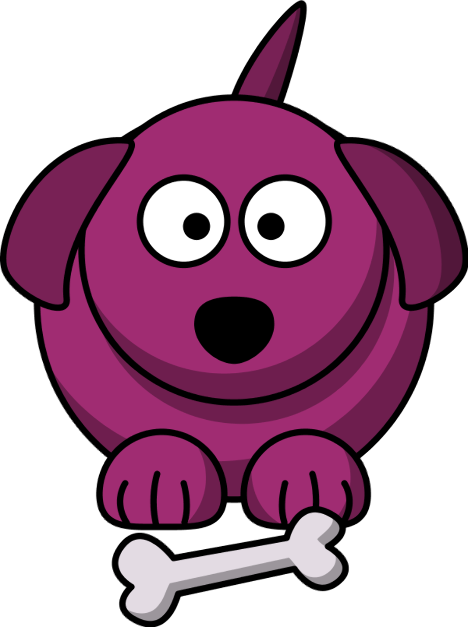 Dog clipart purple
