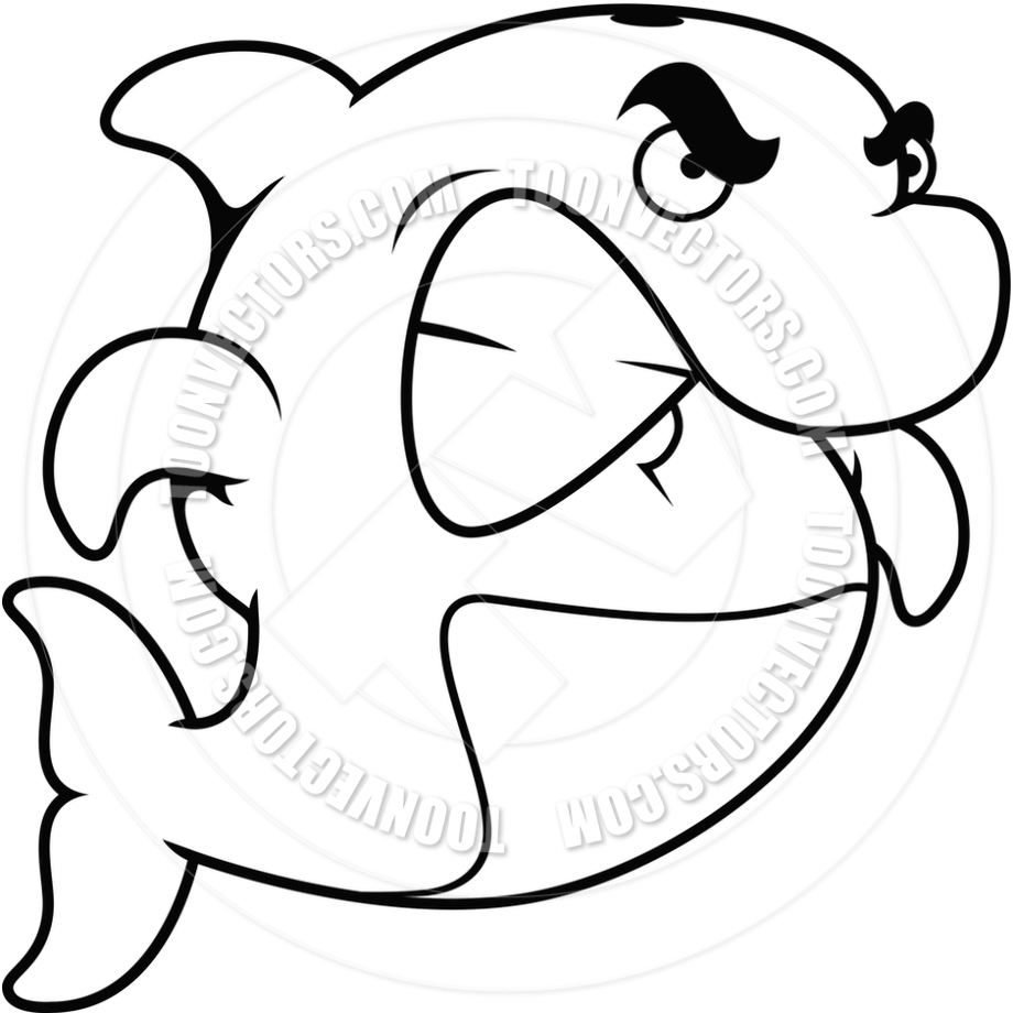 dolphin clipart angry