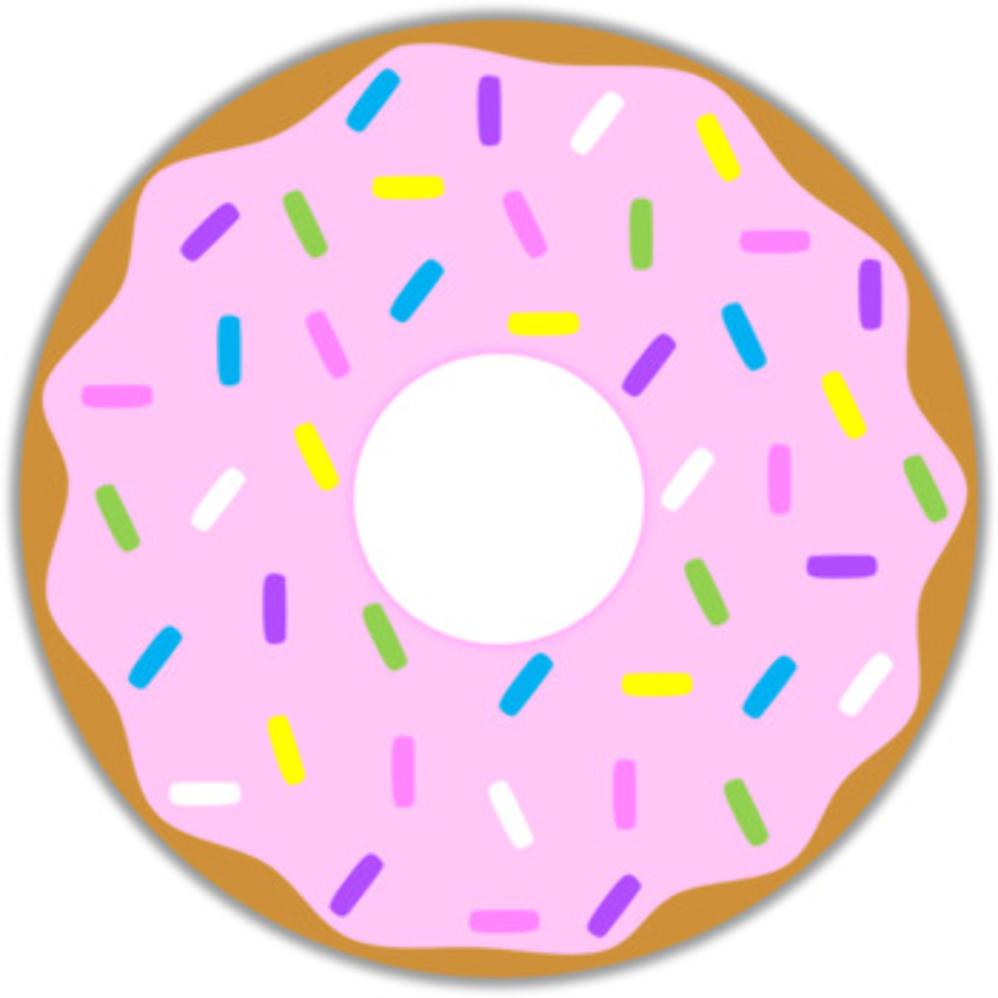 donut clipart pink