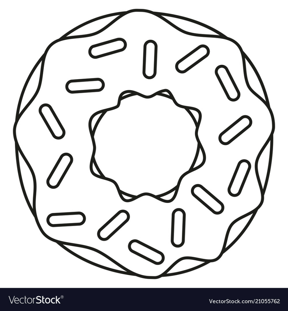 donut clipart outline