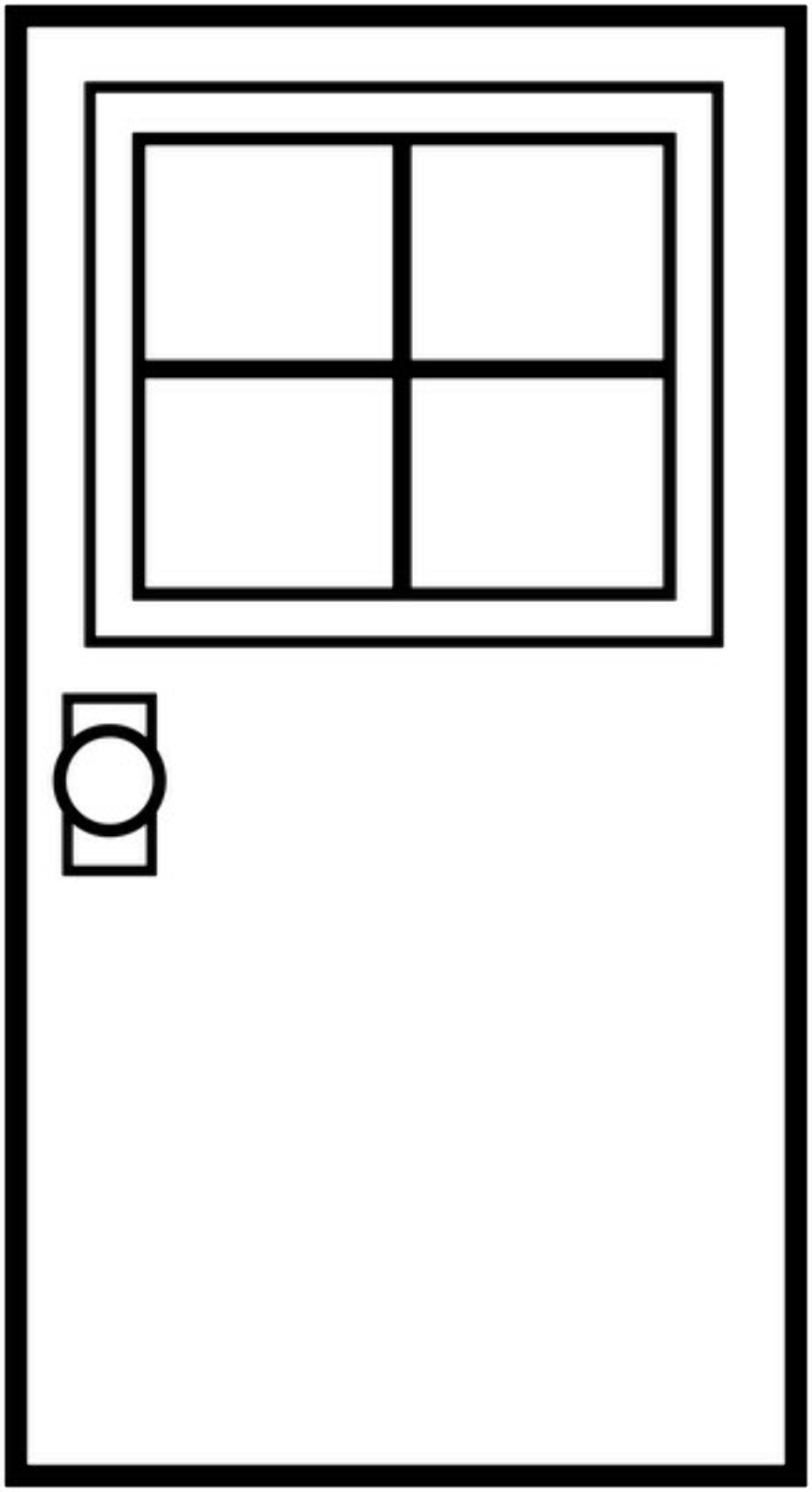 door clipart black and white