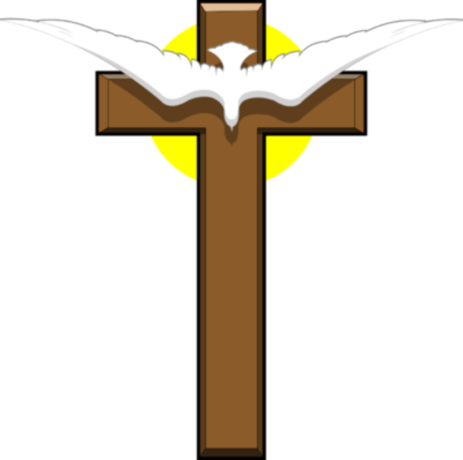 cross transparent dove