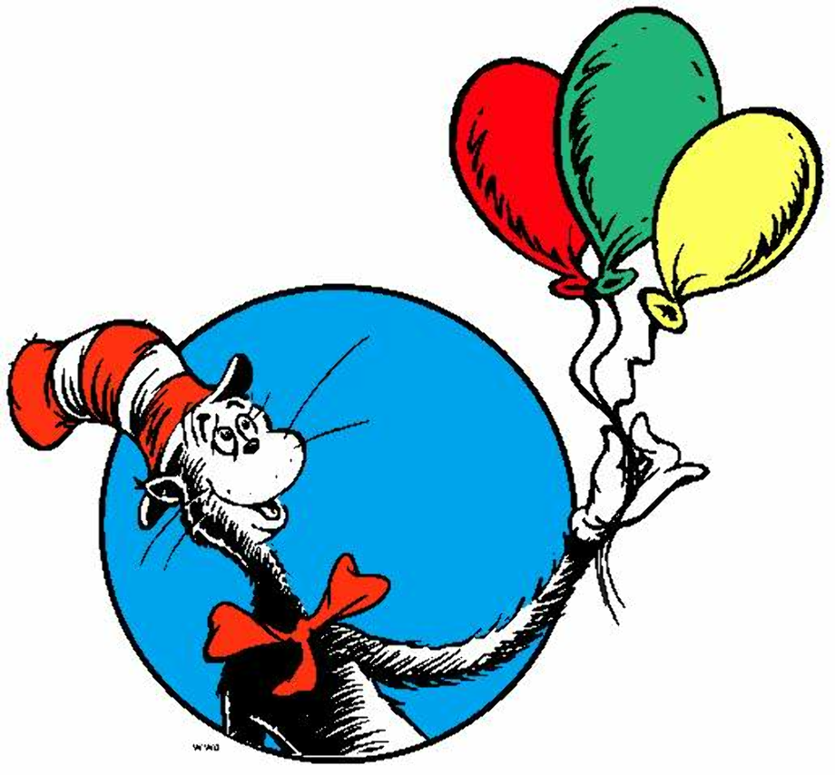 cat in the hat clipart birthday