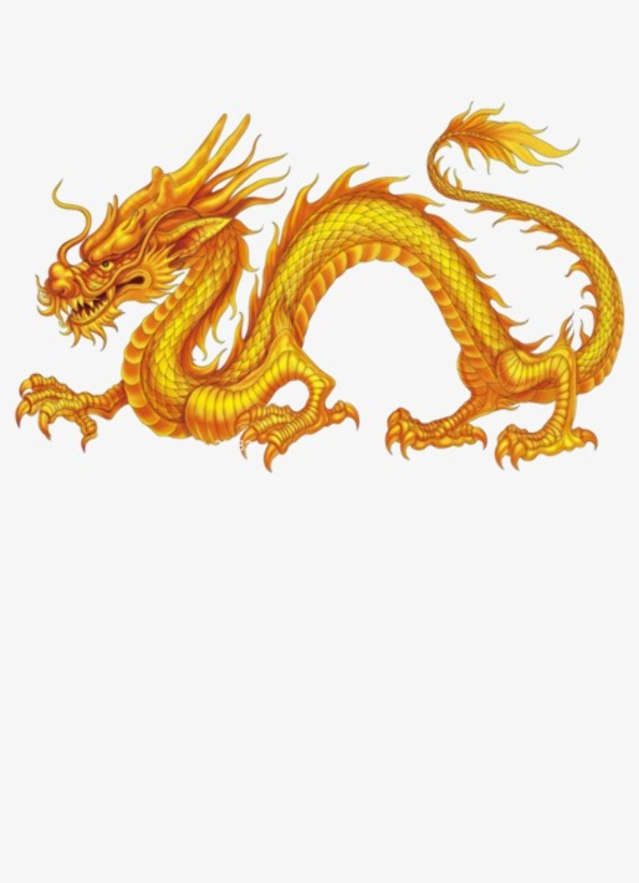 dragon clipart golden