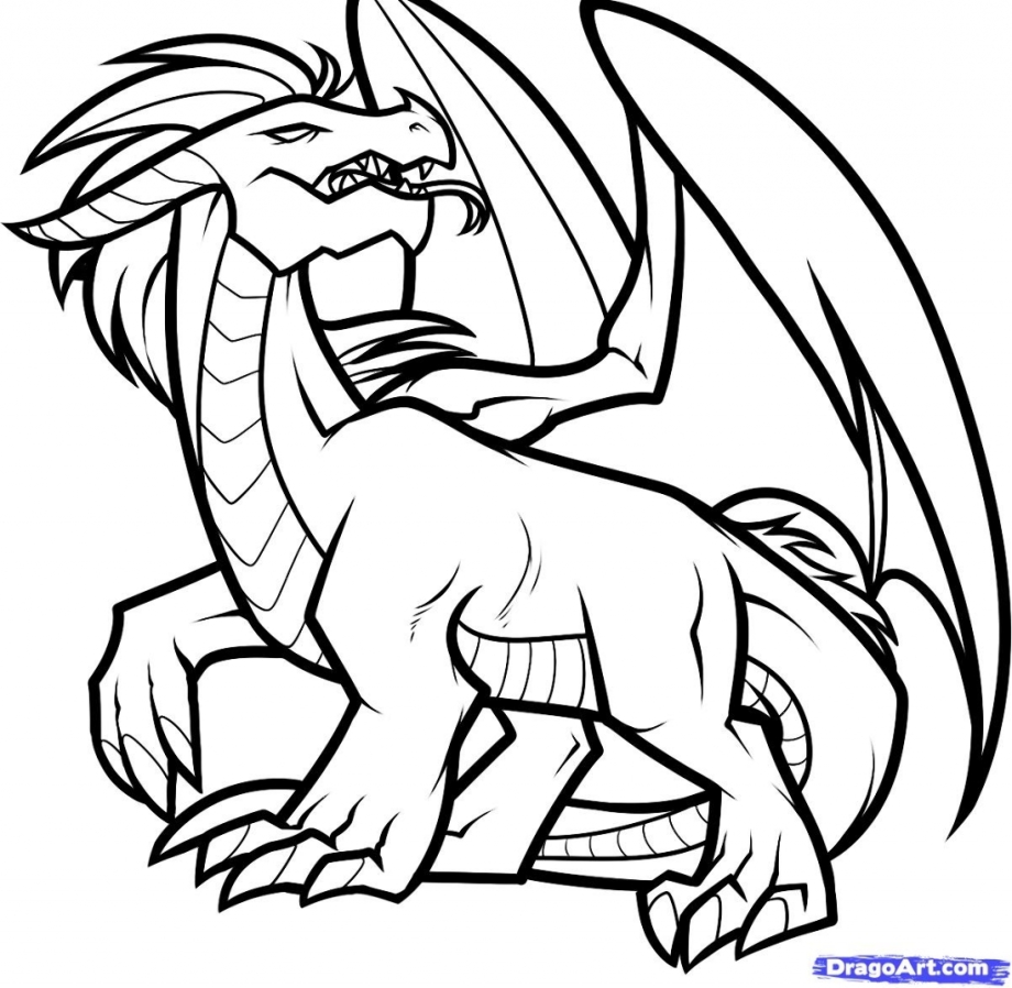 Download High Quality dragon clipart outline Transparent PNG Images ...