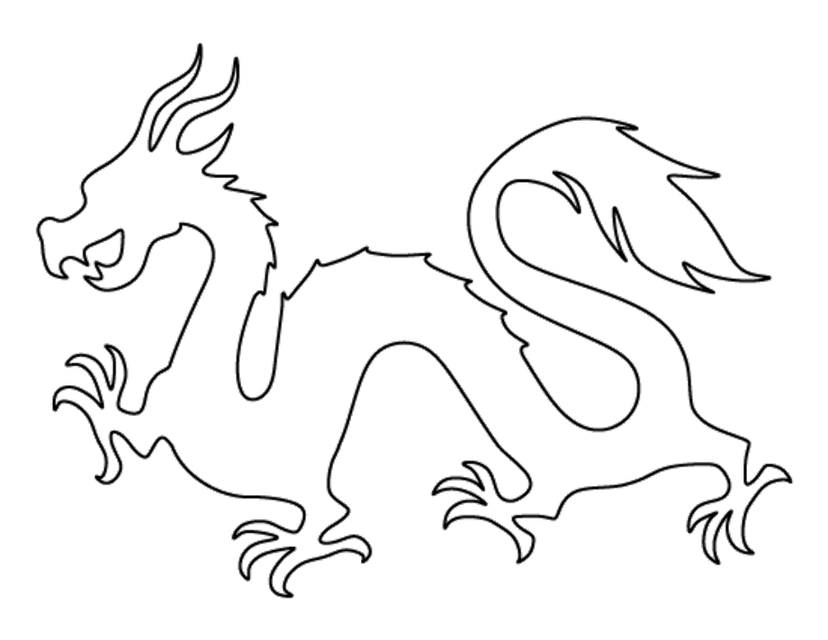 Download High Quality dragon clipart outline Transparent PNG Images