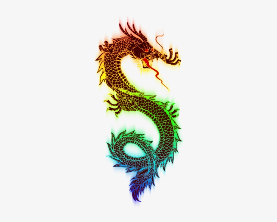 dragon clipart rainbow