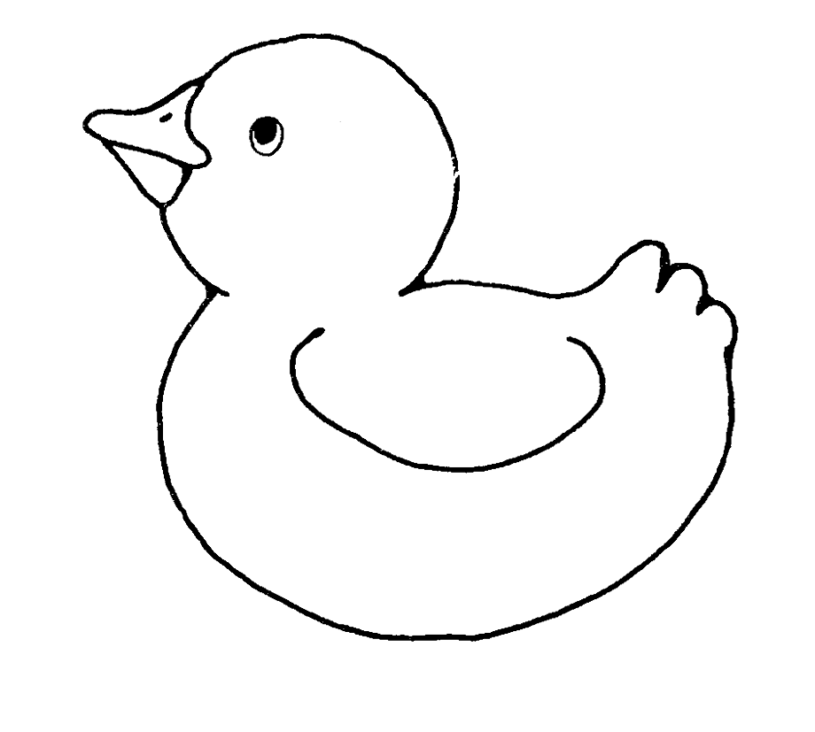 duck clipart coloring