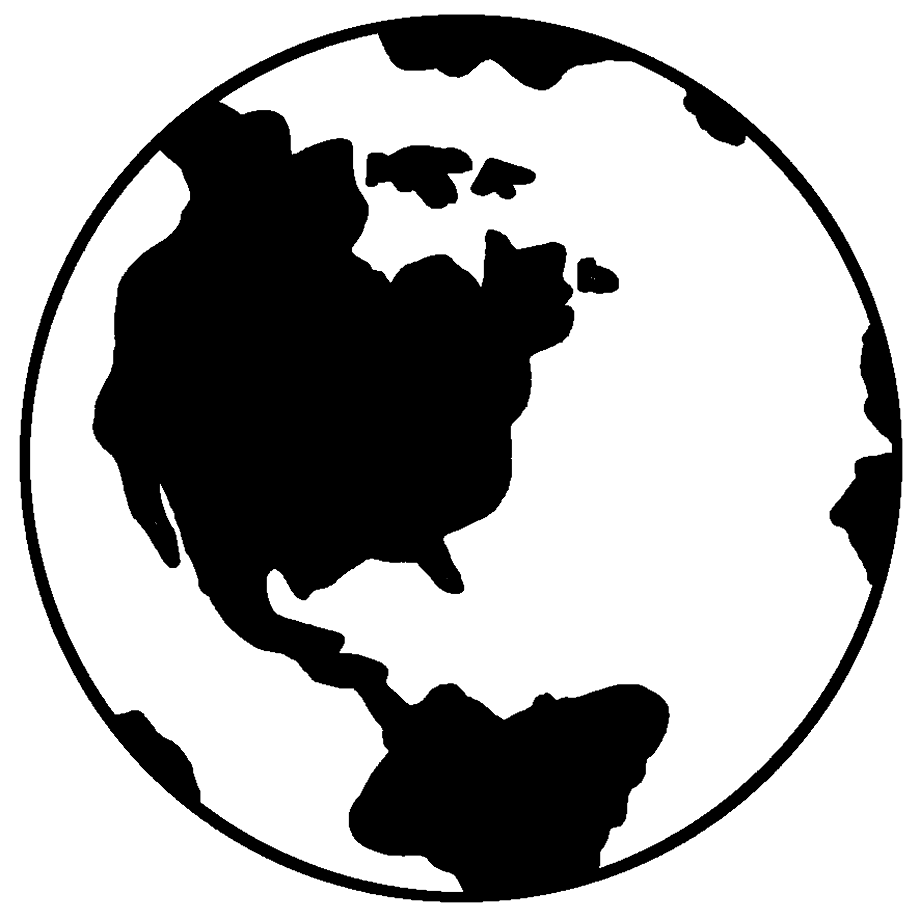 globe clipart silhouette