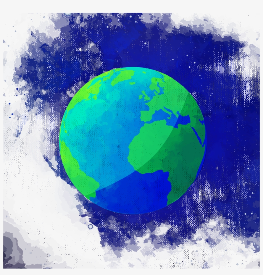 earth transparent watercolor