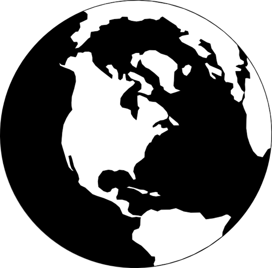 Earth transparent silhouette
