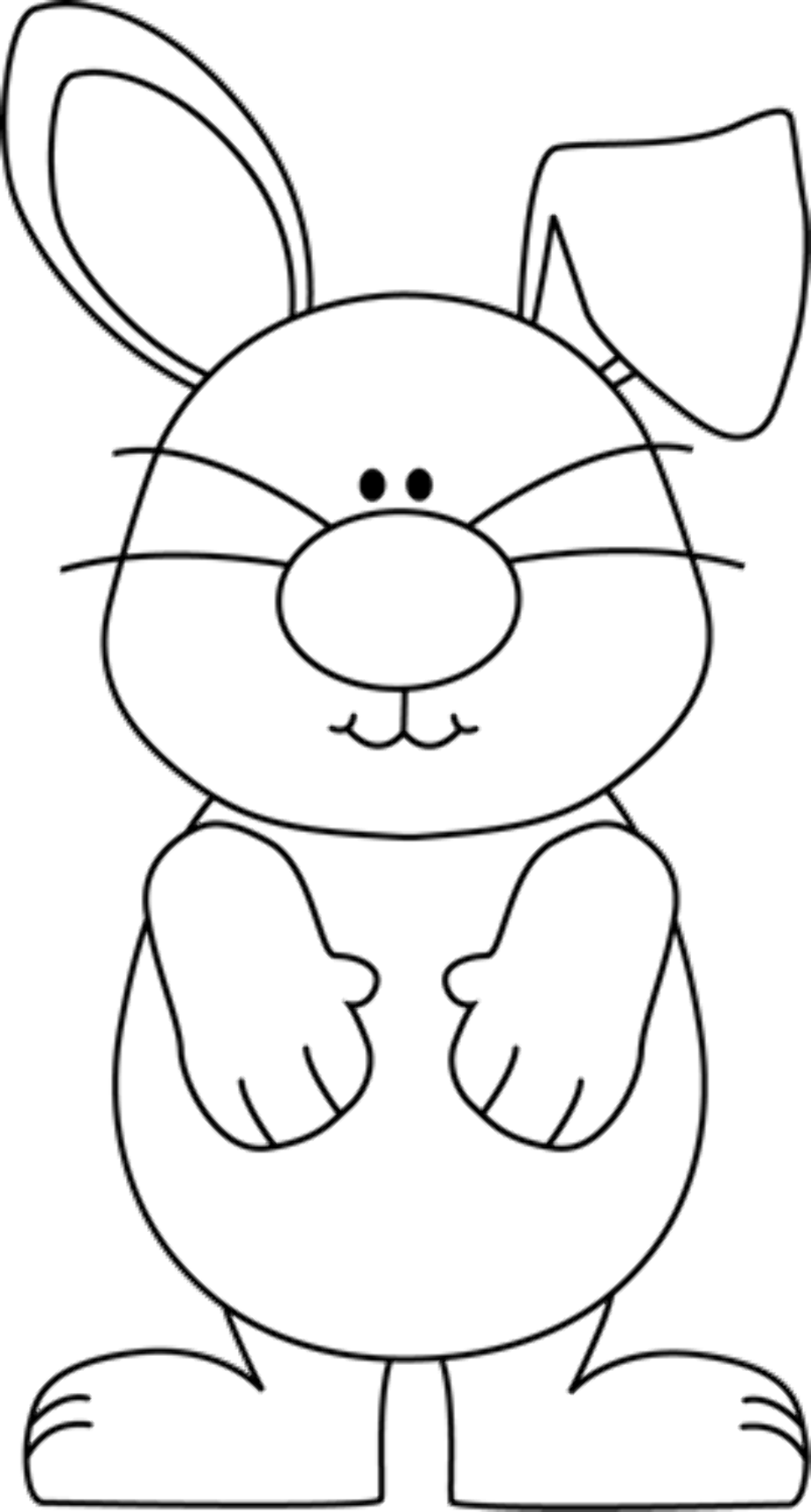 easter bunny clipart black