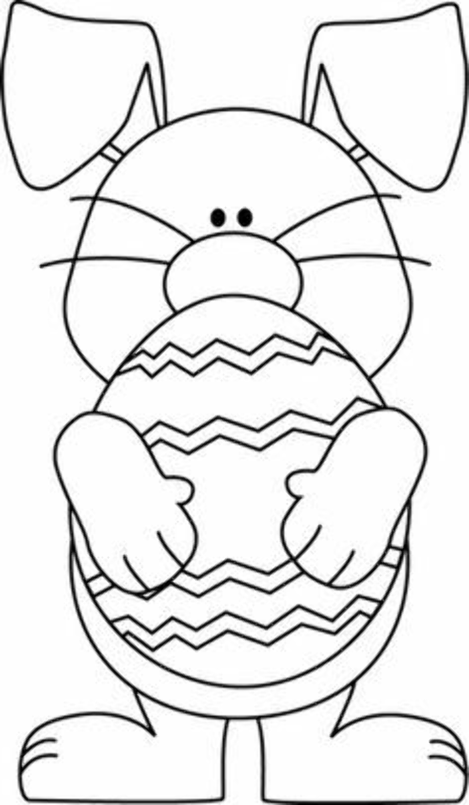 Download High Quality easter bunny clipart black and white Transparent