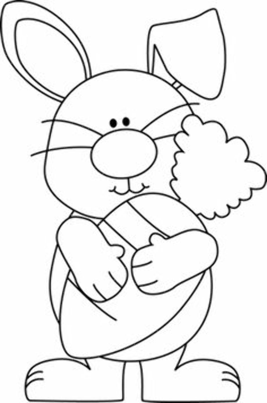 Download High Quality easter bunny clipart black and white Transparent