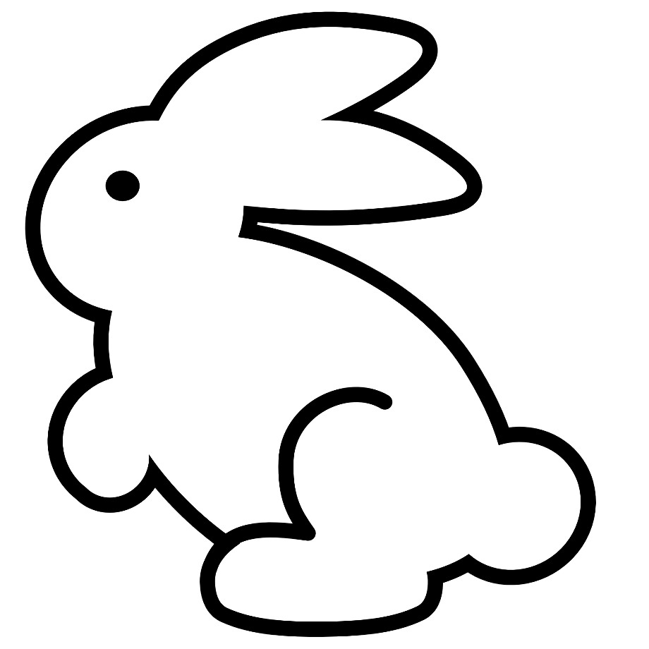 easter bunny clipart outline