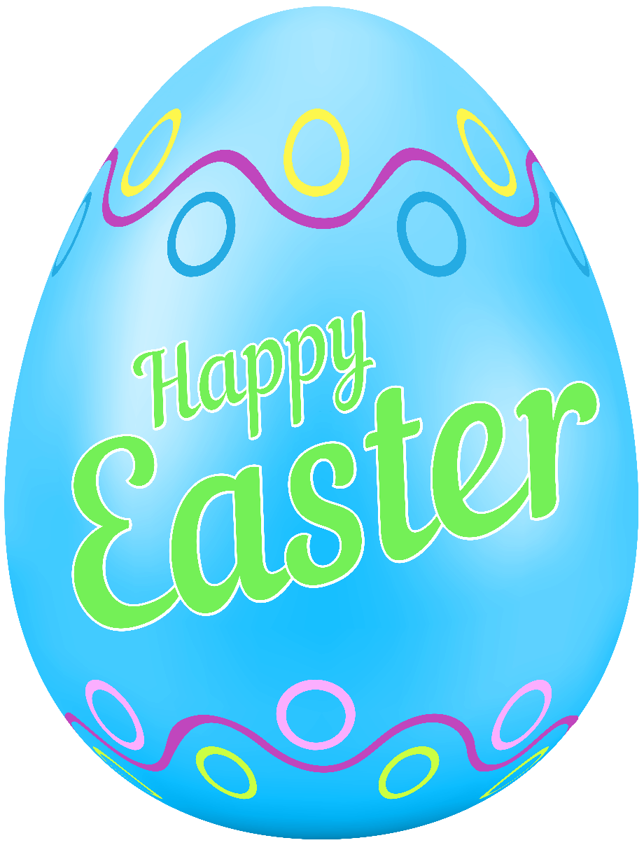happy easter clipart blue