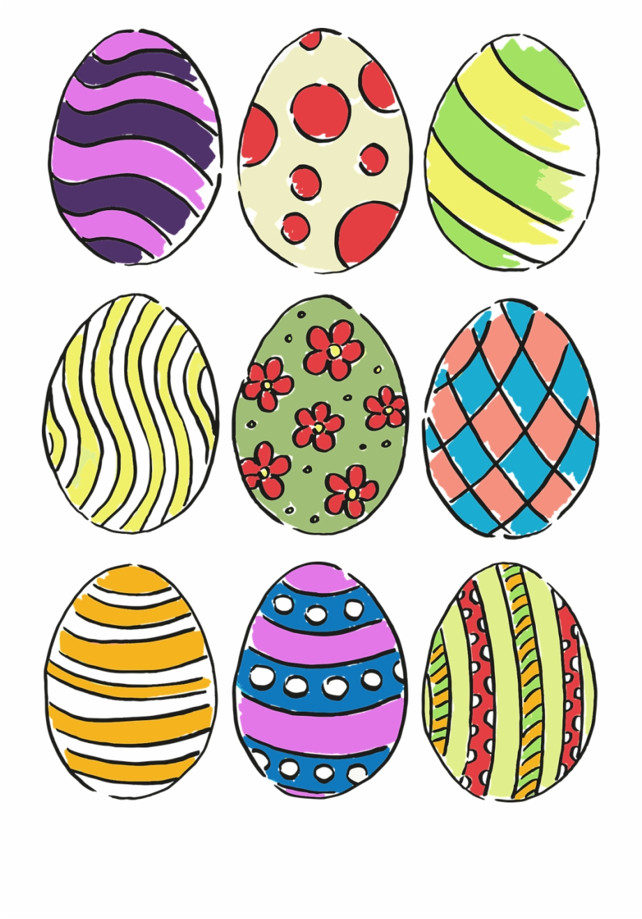 Download High Quality Easter Egg Clipart Printable Transparent PNG
