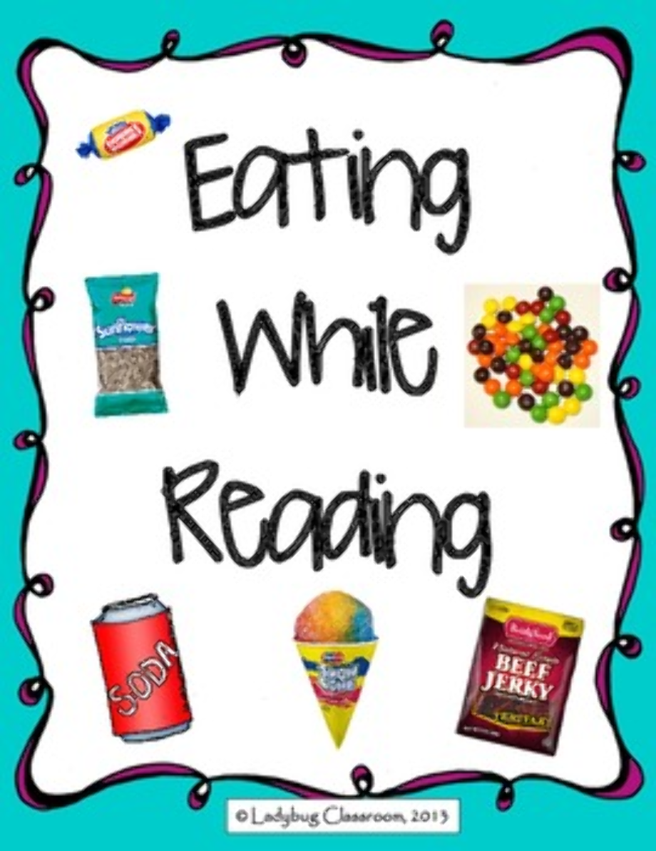 eating clipart reading