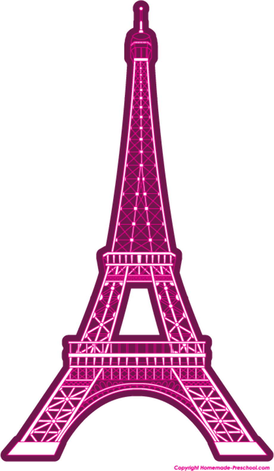 Download High Quality eiffel tower clipart pink ...