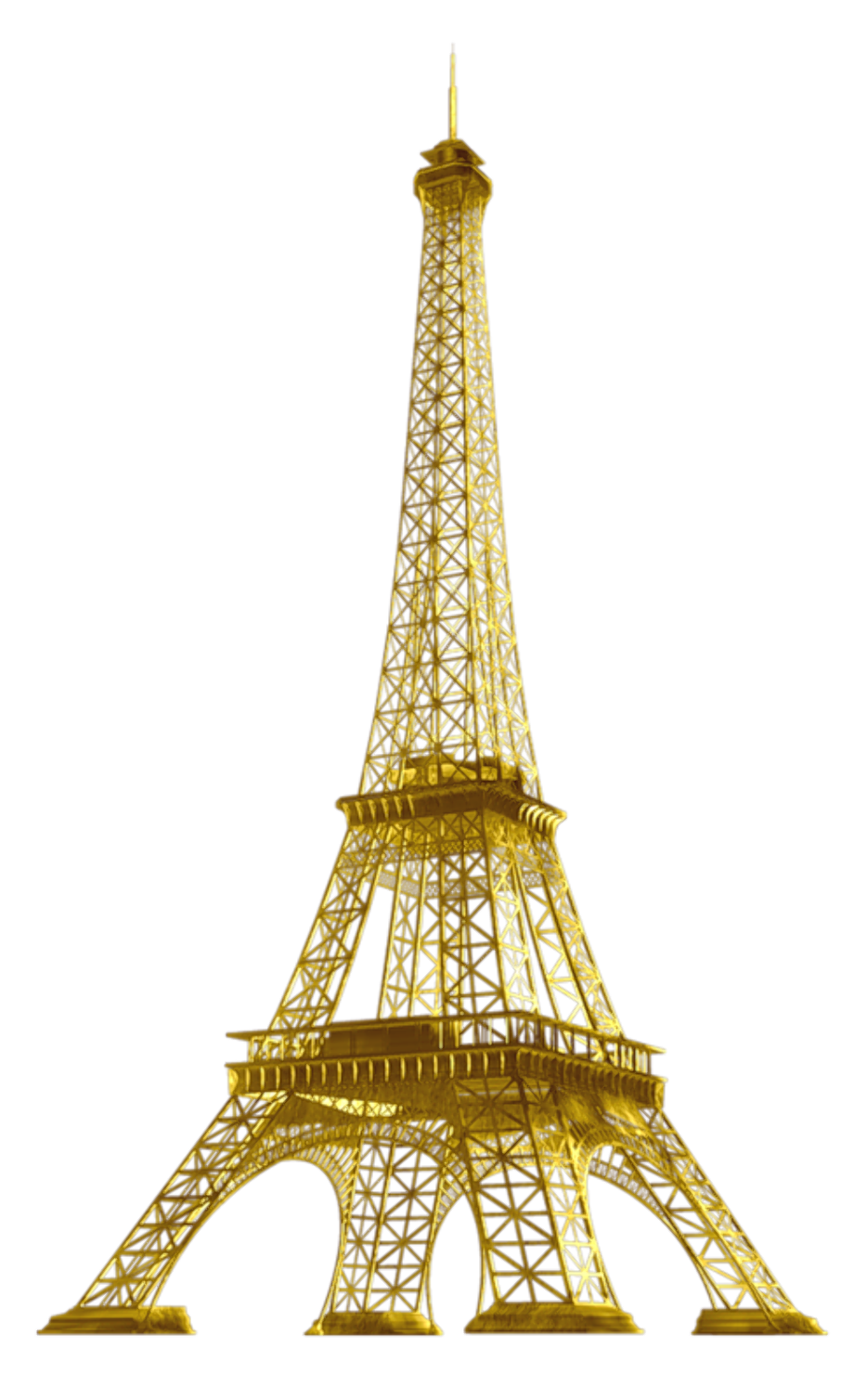 Download High Quality eiffel tower clipart gold Transparent PNG Images