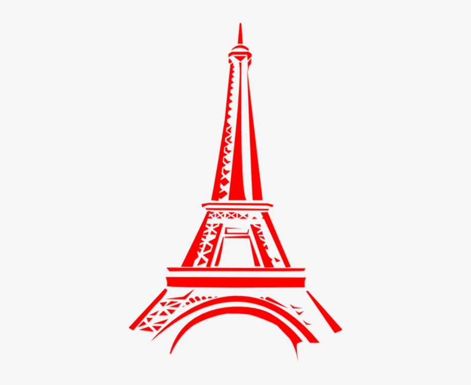 eiffel tower clipart red