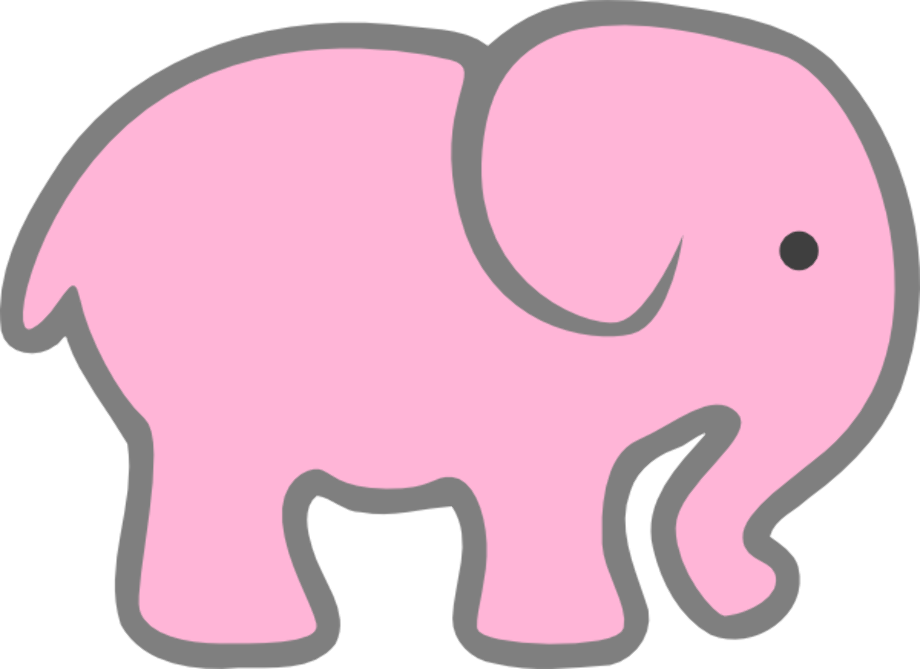 elephant clipart pink