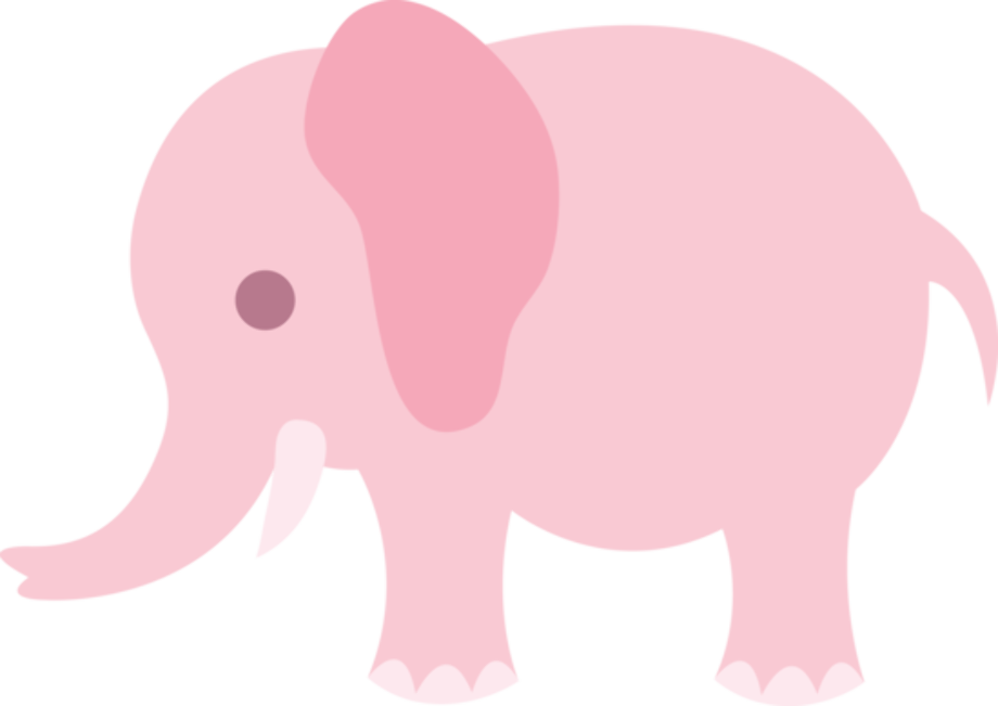 baby elephant clipart pink