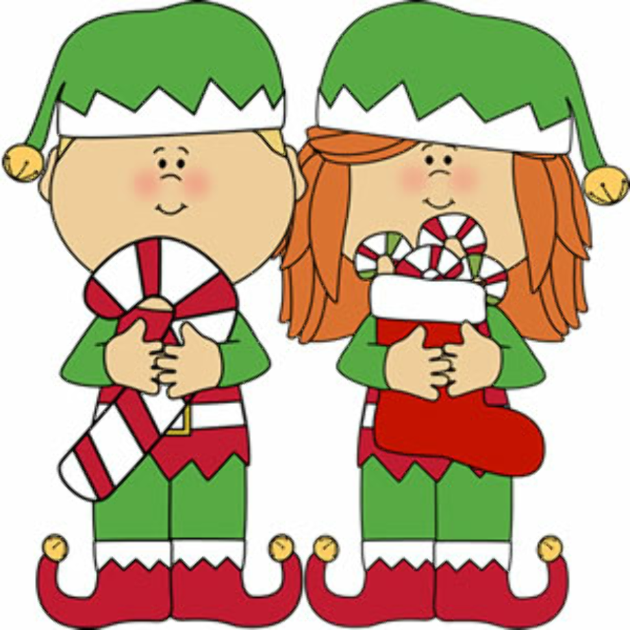 candy cane clipart elf
