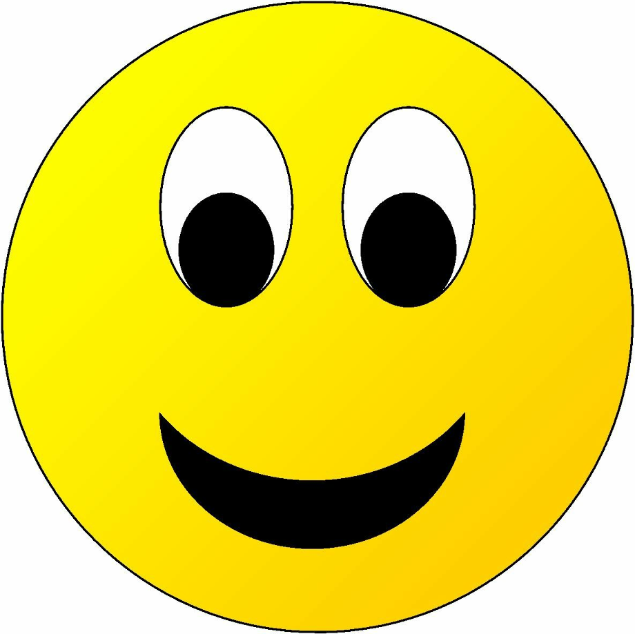 happy face clipart yellow