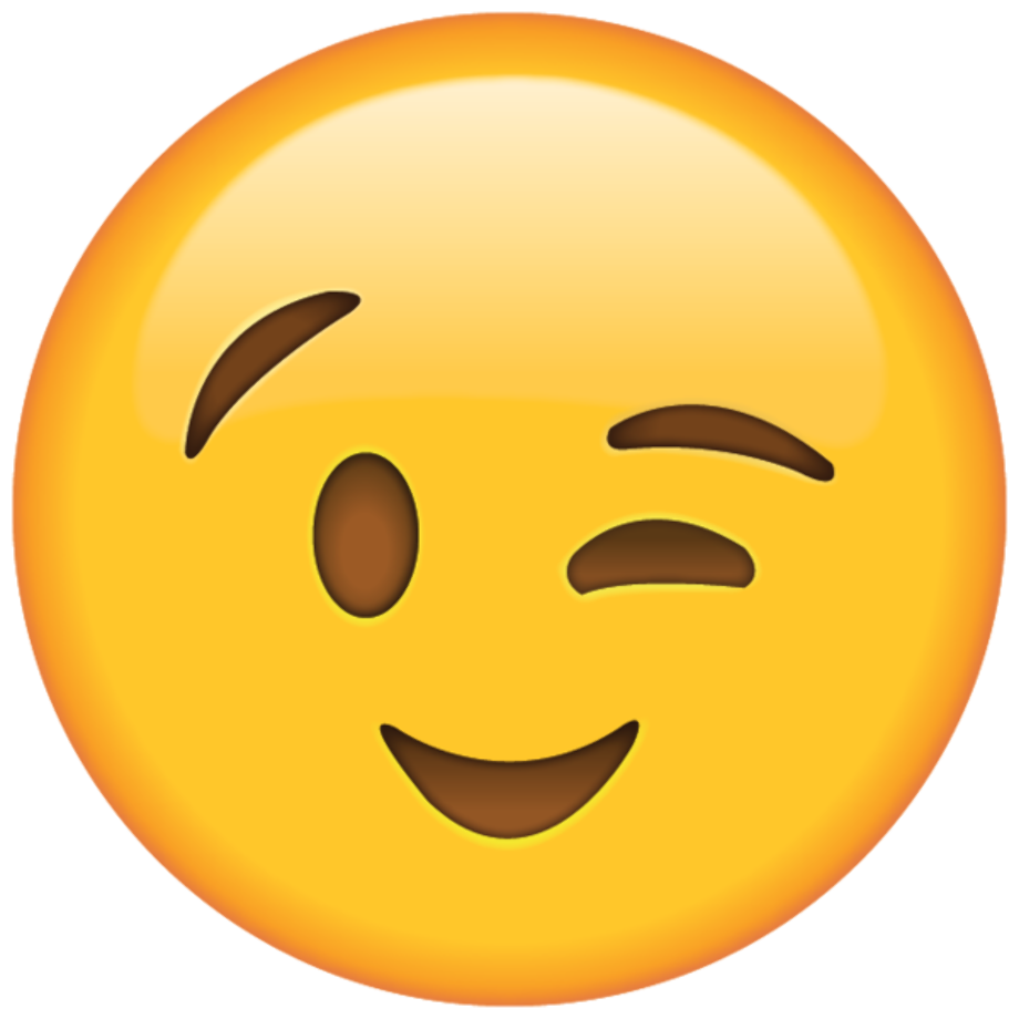 emoji clipart wink