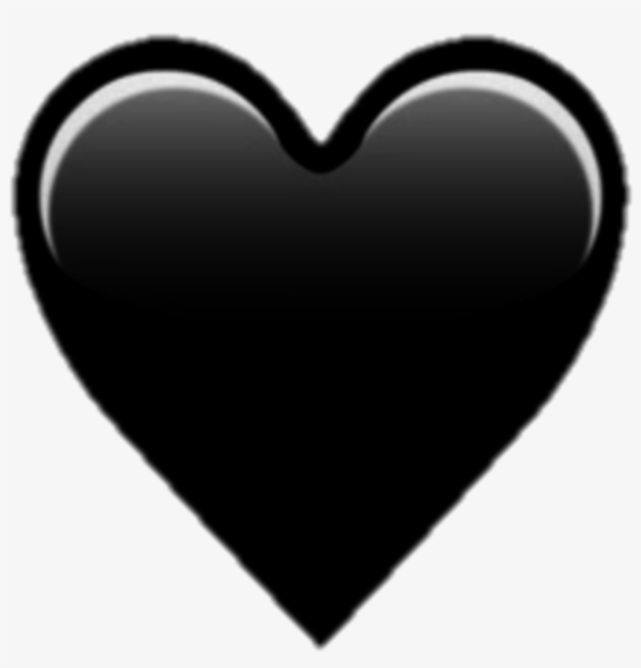 heart transparent black