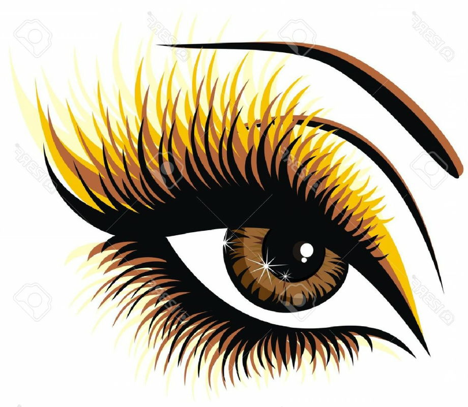 eyelash clipart gold
