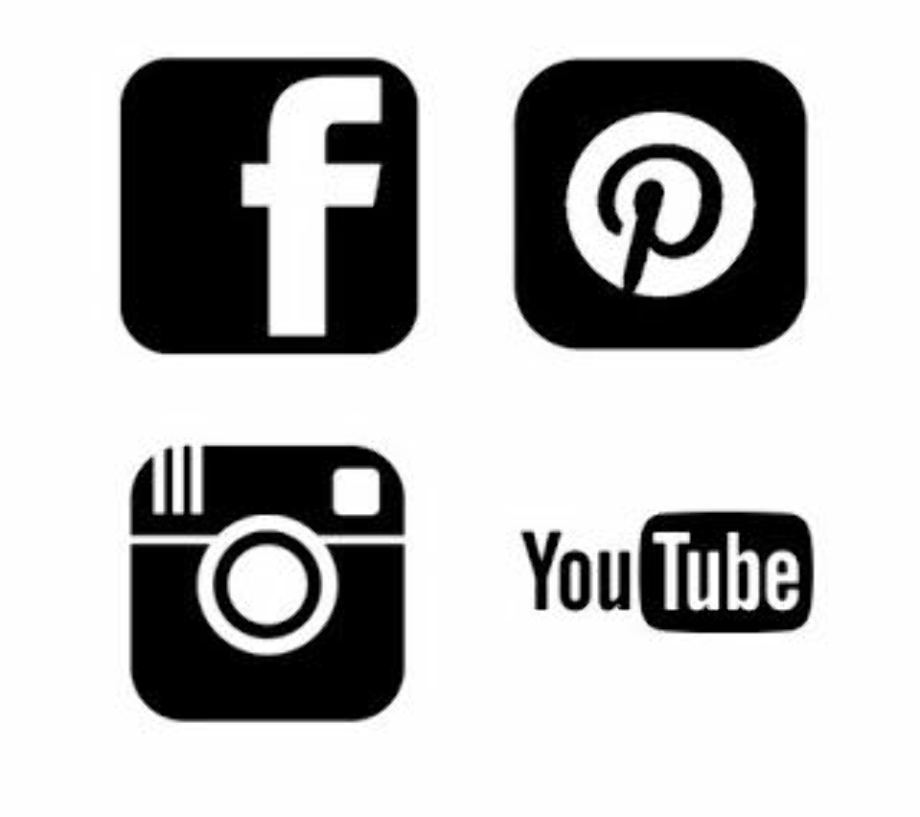 facebook instagram logo white