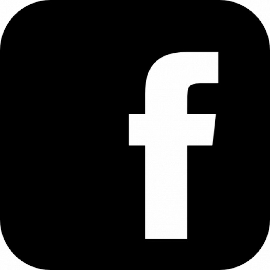 facebook logo white black