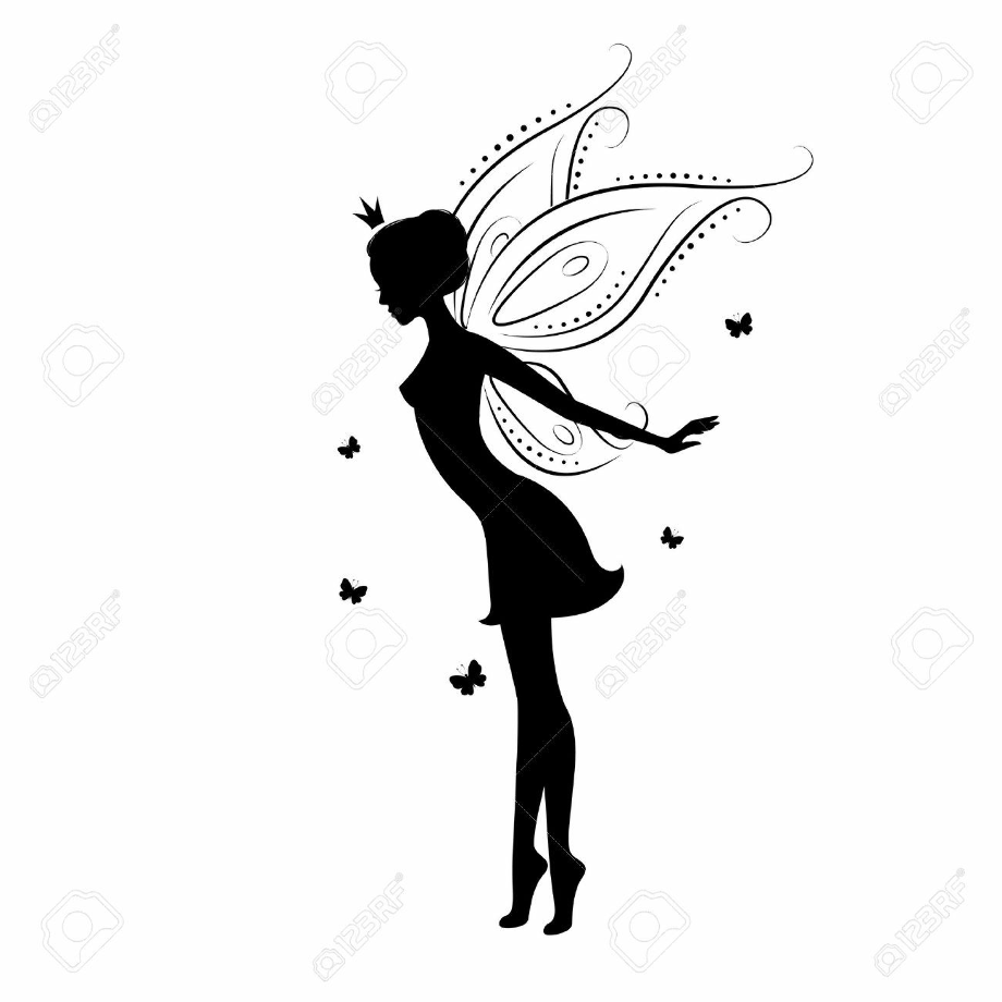 fairy clipart silhouette