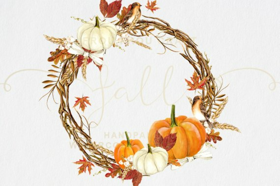 fall clipart watercolor