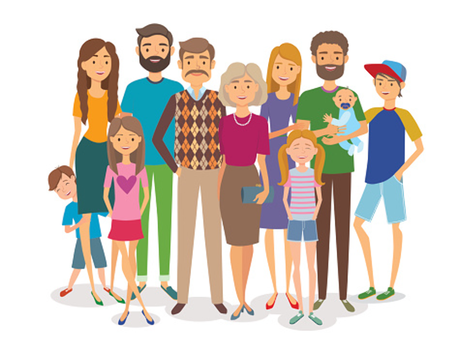Large Family Cartoon Images - Family Clipart Big Vector Set Vecteezy ...
