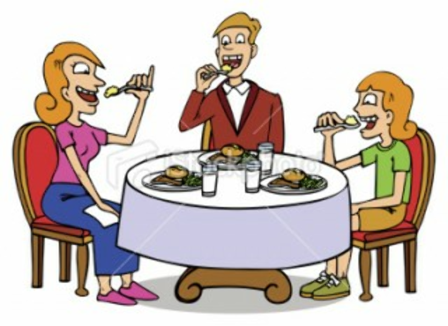 family clipart dinner