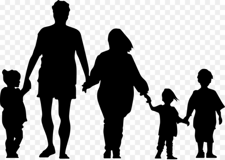 family clipart silhouette