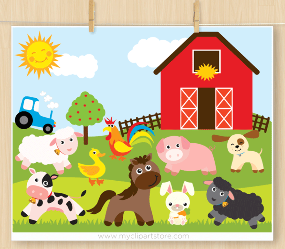barn clipart farm animals