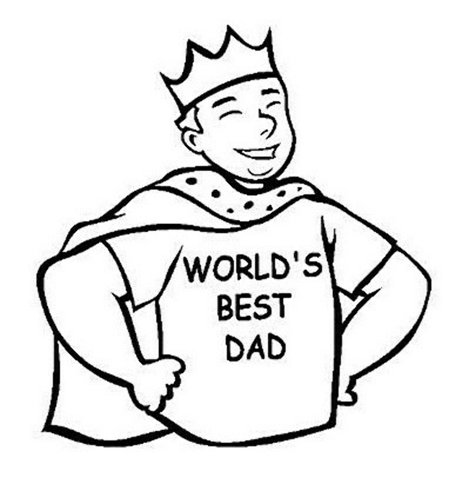 Printable Fathers Day Clipart Black And White