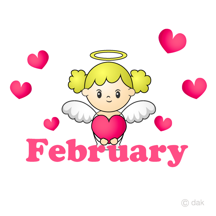 february clipart pink