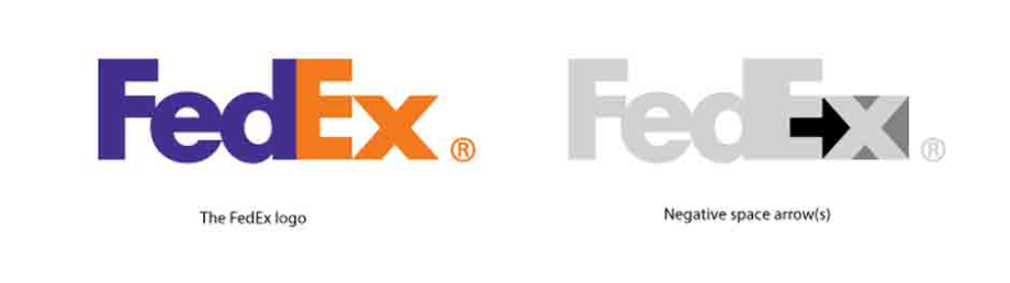 fedex logo negative space