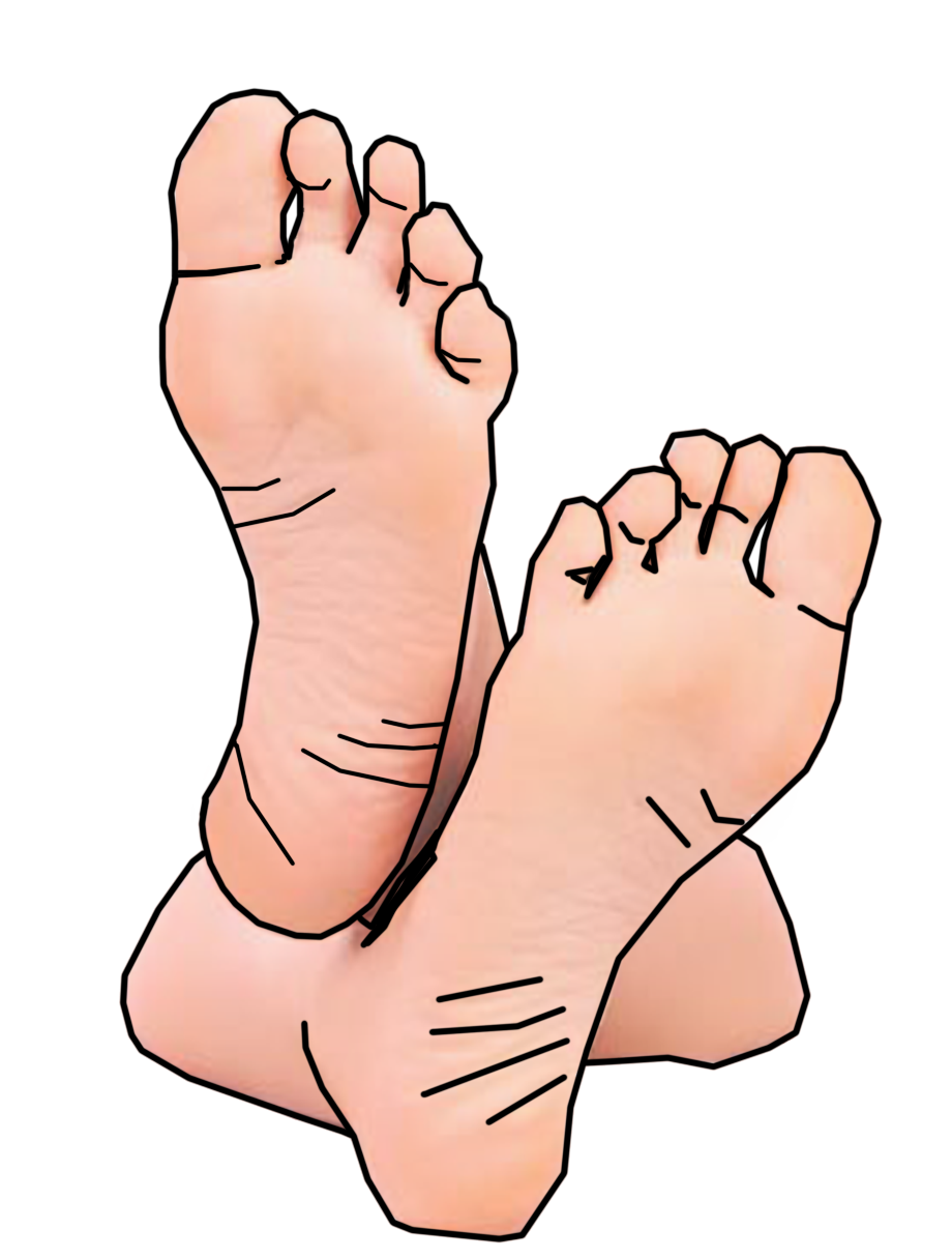 foot clipart bare