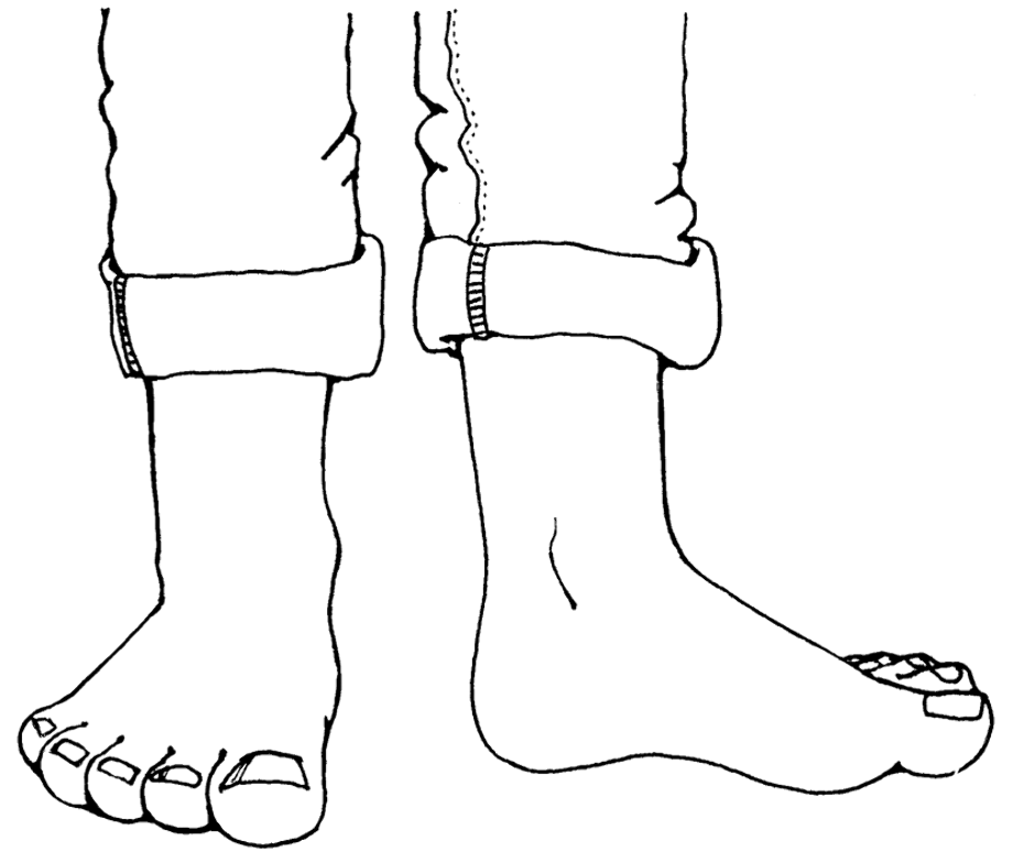 feet clipart black and white