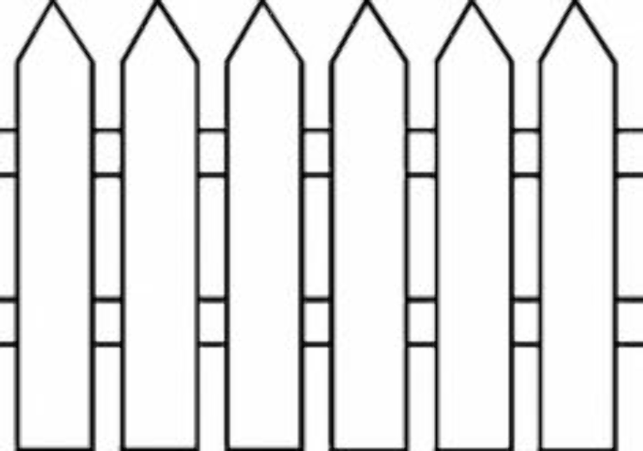 fence clipart black and white