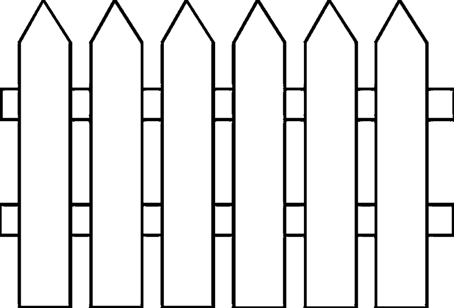 fence clipart black and white