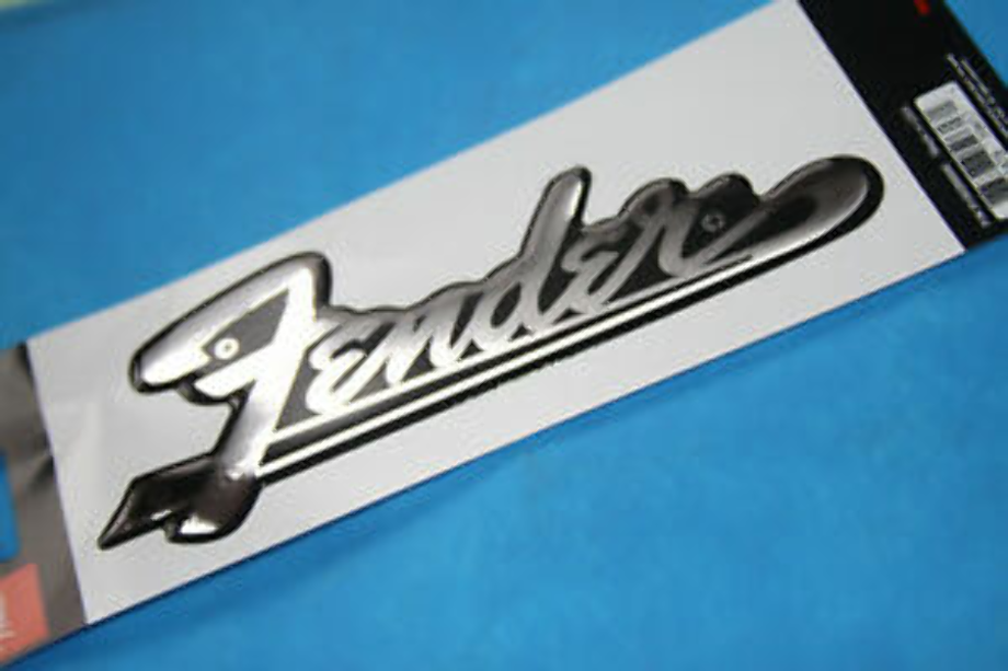 fender logo silver