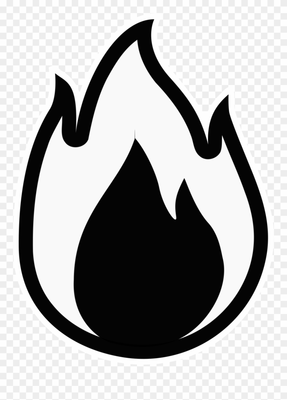 flame clipart white