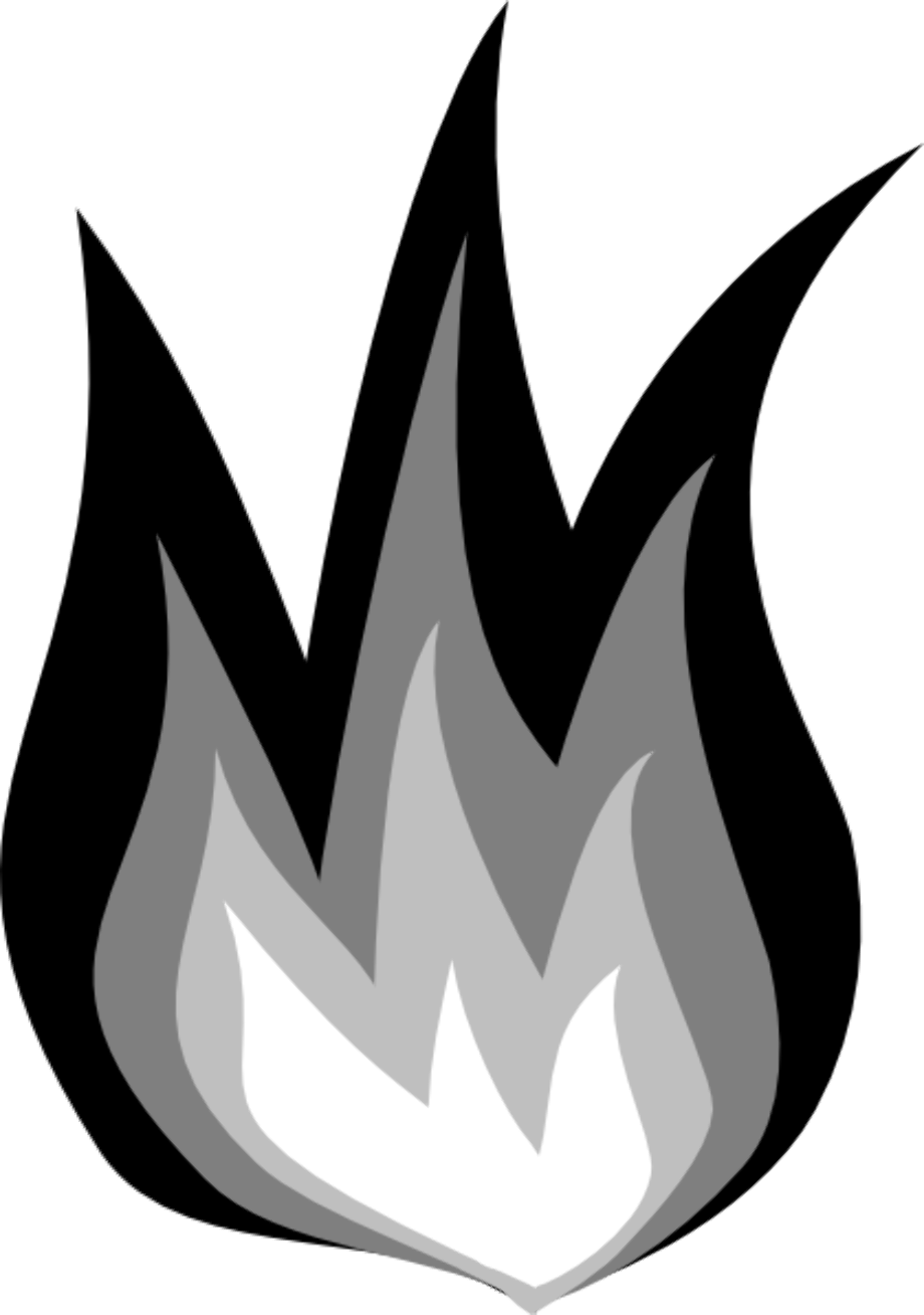 Download High Quality flame clipart black Transparent PNG Images - Art